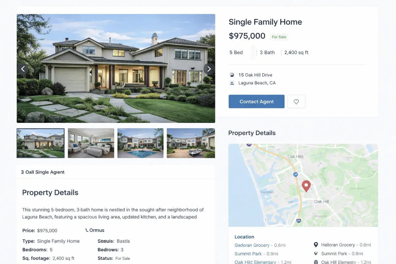 Property details page
