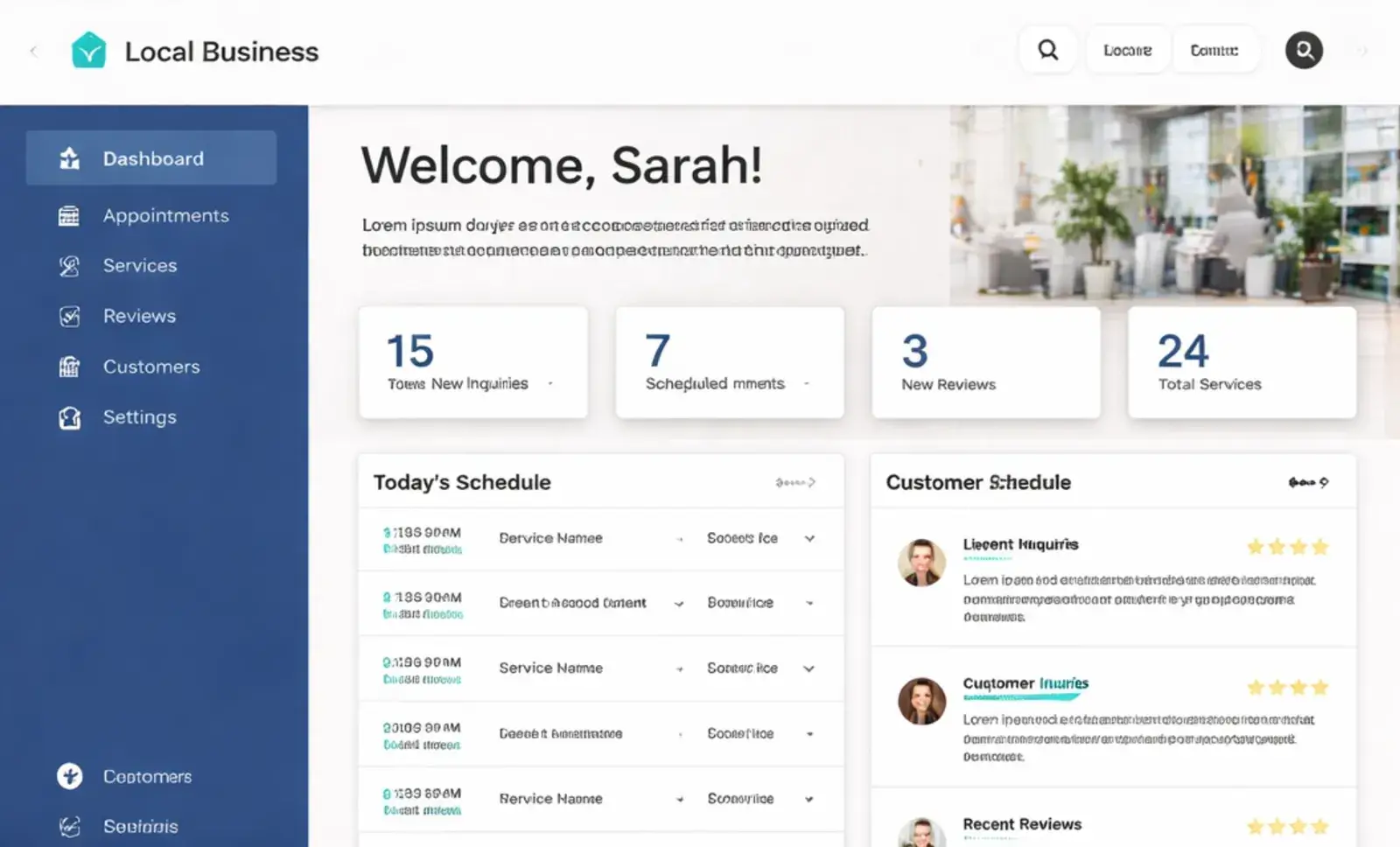 Small business website